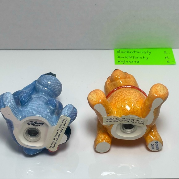 BNIB VINTAGE SIMPLY POOH EEYORE AND WINNIE THE POOH SALT AND PEPPER SHAKER SET - Picture 7 of 16